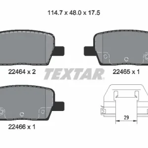 Szybka dostawa Zestaw klocków hamulcowych, hamulce tarczowe TEXTAR 2246401