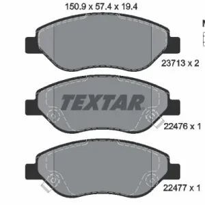 Bezpieczne zakupy Zestaw klocków hamulcowych, hamulce tarczowe TEXTAR 2247601