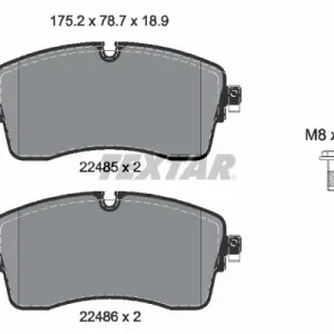 Zestaw klocków hamulcowych, hamulce tarczowe TEXTAR 2248503 Obniżka ceny