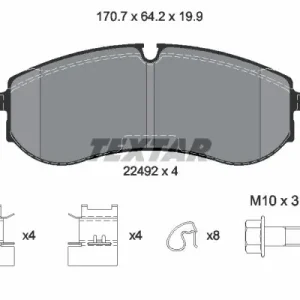 Zestaw klocków hamulcowych, hamulce tarczowe TEXTAR 2249201 Bezpieczna płatność