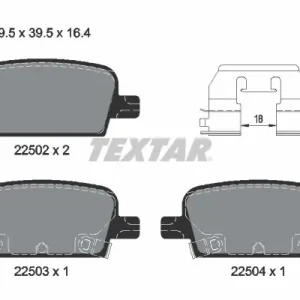 Nowy Zestaw klocków hamulcowych, hamulce tarczowe TEXTAR 2250201