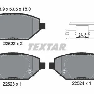 Bestseller Zestaw klocków hamulcowych, hamulce tarczowe TEXTAR 2252201