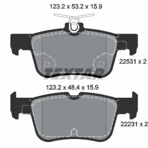 Zestaw klocków hamulcowych, hamulce tarczowe TEXTAR 2253101 Promocja