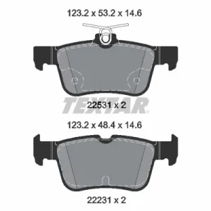 Zestaw klocków hamulcowych, hamulce tarczowe TEXTAR 2253105 Ostatnia szansa
