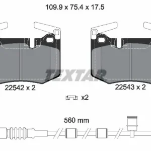 Zestaw klocków hamulcowych, hamulce tarczowe TEXTAR 2254201 Tylko do końca tygodnia