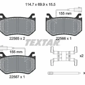 Bestseller Zestaw klocków hamulcowych, hamulce tarczowe TEXTAR 2256501