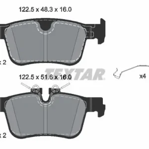 Zestaw klocków hamulcowych, hamulce tarczowe TEXTAR 2258201 Bestseller