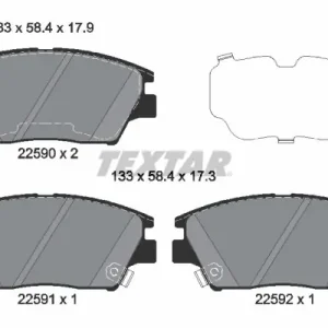 Cena promocyjna Zestaw klocków hamulcowych, hamulce tarczowe TEXTAR 2259001