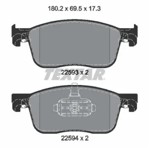 Dostępne od ręki Zestaw klocków hamulcowych, hamulce tarczowe TEXTAR 2259301