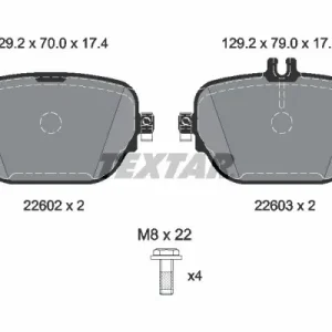 Zamów teraz Zestaw klocków hamulcowych, hamulce tarczowe TEXTAR 2260203