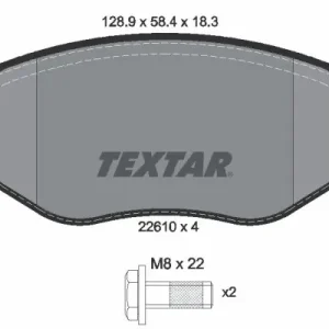 Okazja Zestaw klocków hamulcowych, hamulce tarczowe TEXTAR 2261001