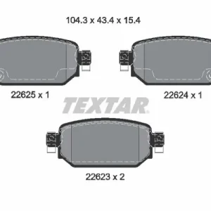 Cena promocyjna Zestaw klocków hamulcowych, hamulce tarczowe TEXTAR 2262301