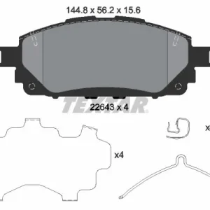 Hit cenowy Zestaw klocków hamulcowych, hamulce tarczowe TEXTAR 2264301