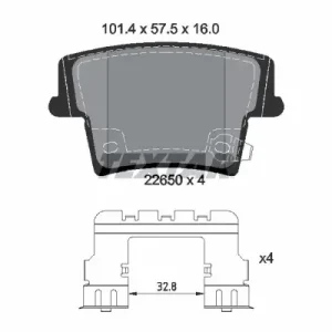 Zestaw klocków hamulcowych, hamulce tarczowe TEXTAR 2265001 Okazja