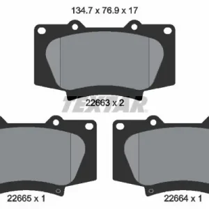 Zestaw klocków hamulcowych, hamulce tarczowe TEXTAR 2266301 Rabat