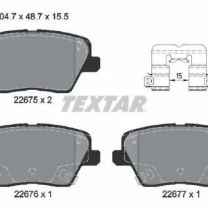 Zestaw klocków hamulcowych, hamulce tarczowe TEXTAR 2267501 Dostępne od ręki
