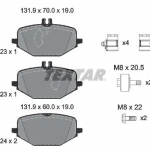 Hit cenowy Zestaw klocków hamulcowych, hamulce tarczowe TEXTAR 2272301