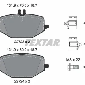 Zestaw klocków hamulcowych, hamulce tarczowe TEXTAR 2272303 Bezpieczna płatność