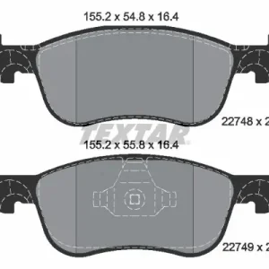 Bezpieczna płatność Zestaw klocków hamulcowych, hamulce tarczowe TEXTAR 2274801