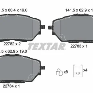 Nowość Zestaw klocków hamulcowych, hamulce tarczowe TEXTAR 2278201