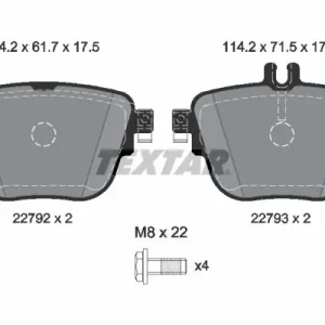 Cena promocyjna Zestaw klocków hamulcowych, hamulce tarczowe TEXTAR 2279201