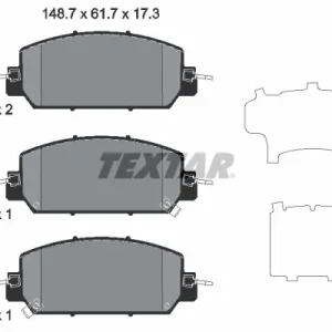Zestaw klocków hamulcowych, hamulce tarczowe TEXTAR 2279701 Bestseller