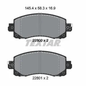 Nie przegap Zestaw klocków hamulcowych, hamulce tarczowe TEXTAR 2280001