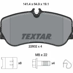 Zestaw klocków hamulcowych, hamulce tarczowe TEXTAR 2280201 Sprawdź teraz