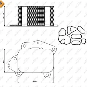 Chłodnica oleju, olej silnikowy NRF 31333 Niska cena