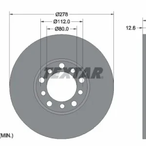 Kup online Tarcza hamulcowa TEXTAR 92009500