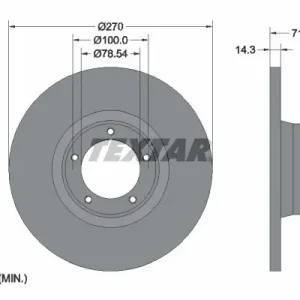 Popularny Tarcza hamulcowa TEXTAR 92014900