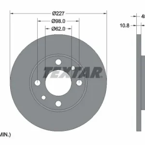 Zamów teraz Tarcza hamulcowa TEXTAR 92019300