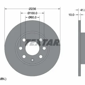 Premium Tarcza hamulcowa TEXTAR 92020800
