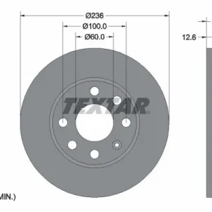 Cena promocyjna Tarcza hamulcowa TEXTAR 92020903
