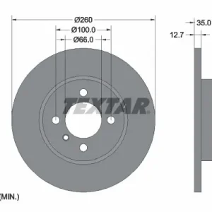 Popularny Tarcza hamulcowa TEXTAR 92026400