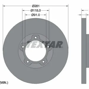 Bestseller Tarcza hamulcowa TEXTAR 92031500