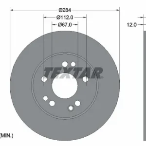 Rabat Tarcza hamulcowa TEXTAR 92031803