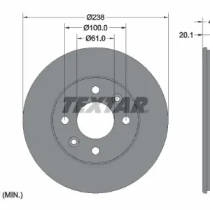 Zamów teraz Tarcza hamulcowa TEXTAR 92036203