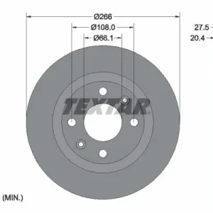 Nie przegap Tarcza hamulcowa TEXTAR 92048103