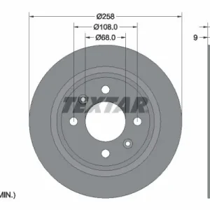 Popularny Tarcza hamulcowa TEXTAR 92048500