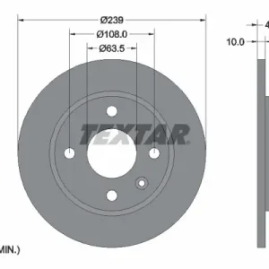 Zniżka Tarcza hamulcowa TEXTAR 92050900