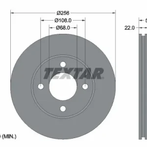 Rabat Tarcza hamulcowa TEXTAR 92054200