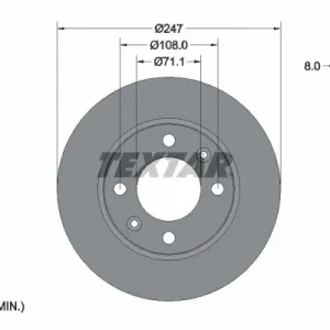 Nie przegap Tarcza hamulcowa TEXTAR 92055003