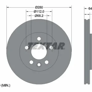 Hit sprzedaży Tarcza hamulcowa TEXTAR 92056000