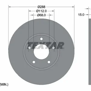 Premium Tarcza hamulcowa TEXTAR 92057405