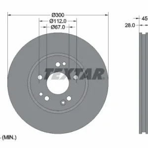 Cena promocyjna Tarcza hamulcowa TEXTAR 92057900