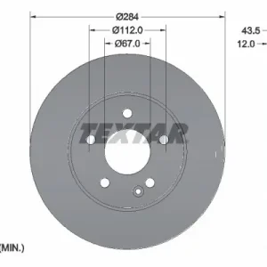 Bezpieczna płatność Tarcza hamulcowa TEXTAR 92059303
