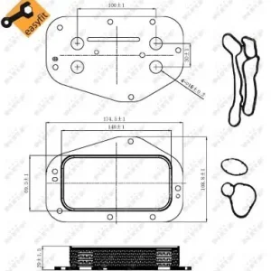Chłodnica oleju NRF 31314 55355603 Bestseller