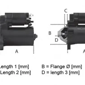 Dostępne od ręki Rozrusznik 12V LUCAS ELECTRICAL LRS01714 RF5C18400