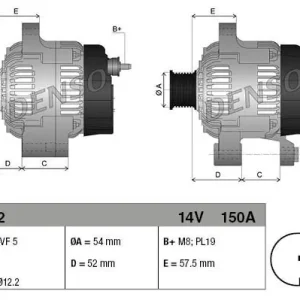 Alternator DENSO DAN1332 51884239 Tani